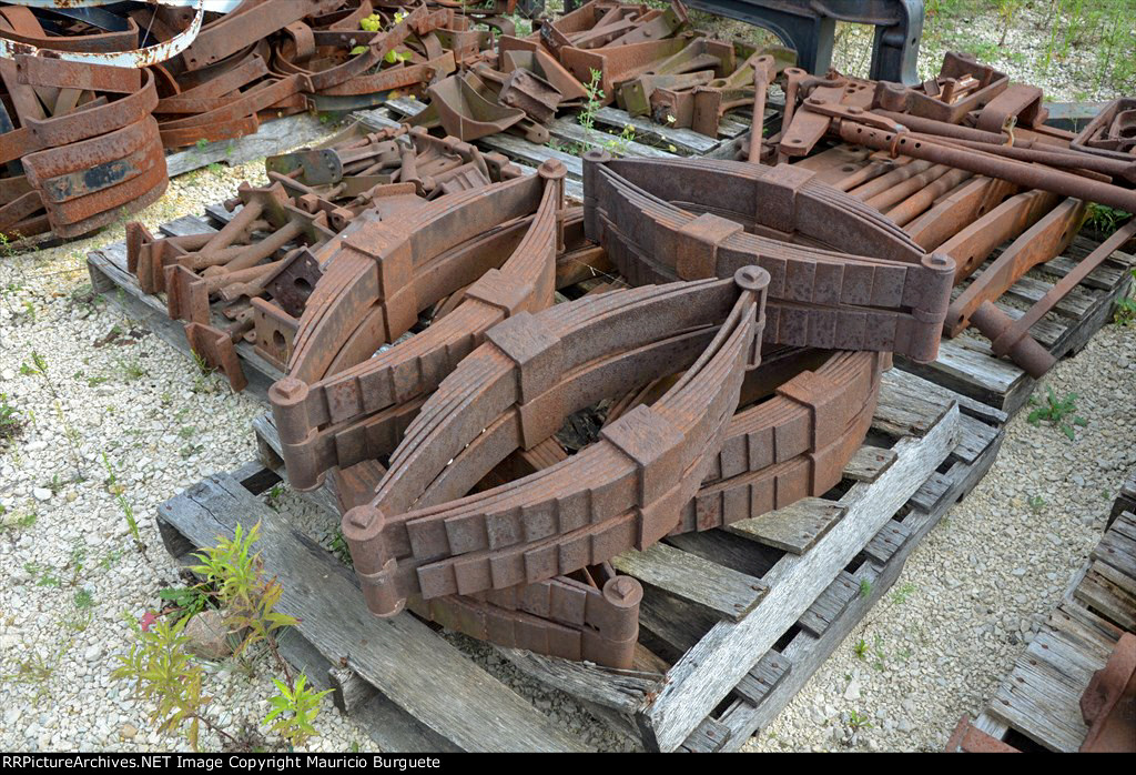 Old Truck leaf springs laying on the yard